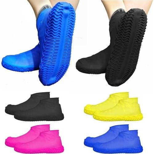 Reusable Silicone Waterproof Shoe Cover Unisex Shoes Protectors Thickening Non-slip Rain Boots for Indoor Outdoor Rainy Days