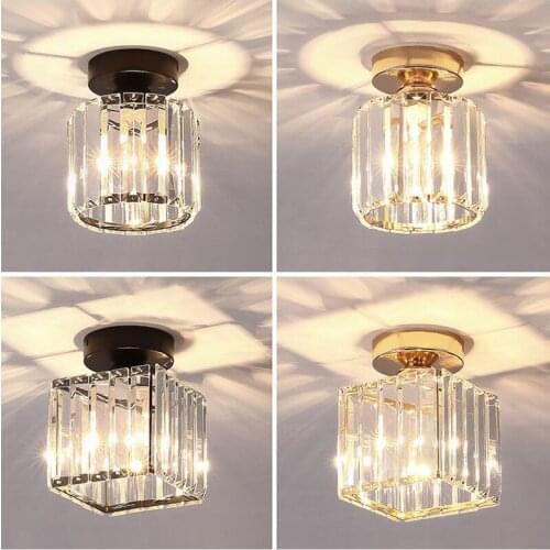 Nordic Crystal Ceiling Light Aisle Corridor Porch Balcony Light Simple Modern E27 Ceiling Lights