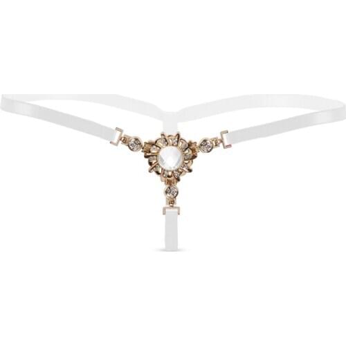 New Chastity Thongs Crotchless Panties Jewel Woman Open Crotch Panties Sex Underwear Femme Mini Micro Bikini G-String Lingerie