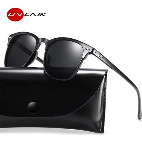 UVLAIK Men Polarized Sunglasses Women 2021 Retro Mirror Square Sunglass Vintage Anti-Glare Drivers Sun Glasses For Men Oculos