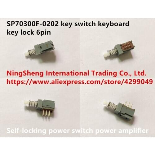 Original new 100% import SP70300F-0202 key switch keyboard key lock 6pin self-locking power switch power amplifier