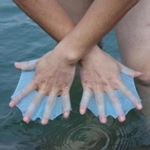 200pair Unisex Frog Type Silicone Girdles Swimming Hand Fins Flippers Finger Webbed Gloves Paddle Water Sports