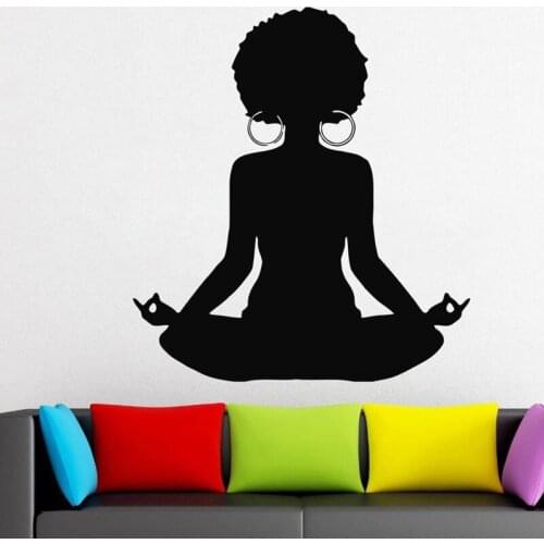 Tribal African Woman Quote Wall Art Decal Beautiful Afro Girl Vinyl Wall Art Sticker Home Woman Bedroom Mural Art Decor AM37