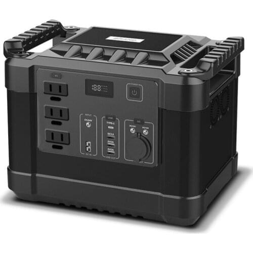 Portable Power Station Solar Rechargeable Battery Pack Generator AC Outdoor Portable Energy Storage Ups Power Supply 110V 220V