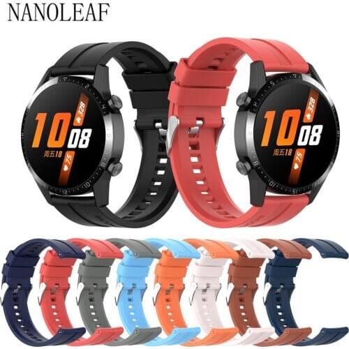 22MM Soft Silicone Wristband for Huawei Watch GT 2 / Pro GT2e GT2 46MM Gear S3 Ticwatch Pro 3 Sturdy Durable Replacement Strap
