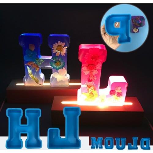 Large Alphabet Epoxy Resin Mould English Letter Silicone Mold 3d Alphabet Letter A To Z Mold Decoration Mold For Birthday Party