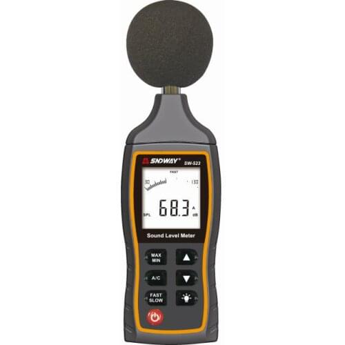 SNDWAY SW-523 SW-524 Sound Level meter Digital Noise Describe Meter 30-130dBA 1.5 dB Accuracy LCD Sound Level Meter Backlight