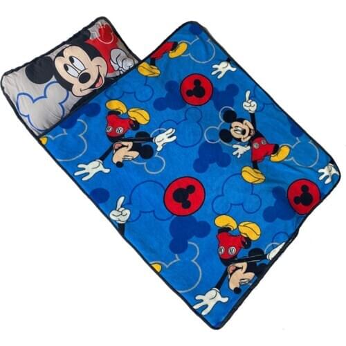 Disney Sleeping bag Bedding sets travel blanket Elsa Portable Rolled Nap Mat with blanket and Pillow for Toddler Baby Girls