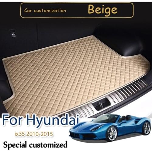 High quality Car Styling Carpet Rugs Internal Accessories Car Trunk Mat For Hyundai ix35 2010 2011 2012 2013 2014 2015
