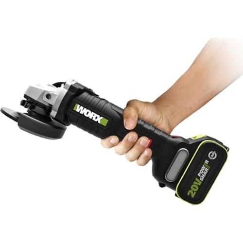WORX Angle Grinder Wu808 Brushless 20V Multi-function Polishing Cutting Power Tools Lithium Battery Electric Grinder