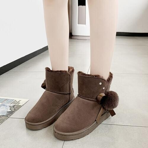 2020 Winter Women Snow Boots Women Warm Push Ankle Boots Female High Top Non-slip Waterproof Boots Shoes Botas Mujer