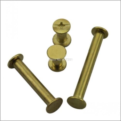 1 piece Metric 5*70mm Plated brass photo album screw snap rivet books screw Fasteners