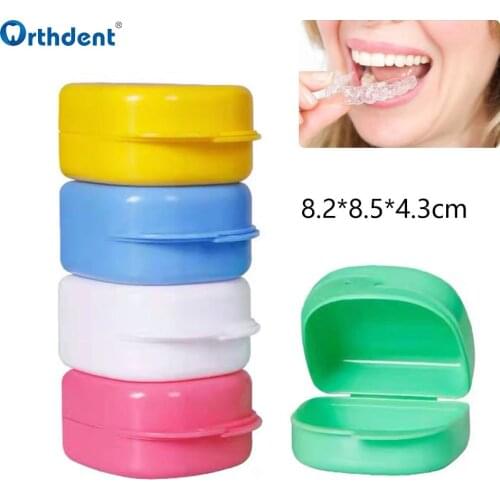 Orthdent 1 Pc Dental Orthodontic Denture Box Storage Cases Container Denture Care Products Invisalign Retainer Case