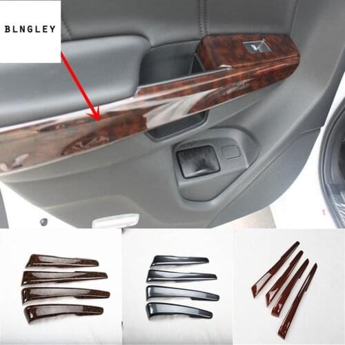 4pcs/lot ABS carbon fiber grain or wooden grain Interior door armrest decoration cover for 2008-2012 HONDA Accord MK8