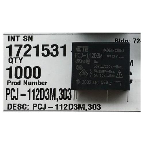 5PCS PCJ-112D3M Original Tyco OGE Power Relay PCJ-112D3M 12V PCJ-112D3M generation G5NB-1A-12V
