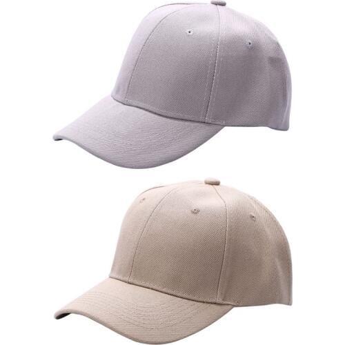 Hot Sale Women Fashion Baseball Cap Hip-Hop Adjustable Peaked Hat Solid Unisex Curved Visor Men Hat New