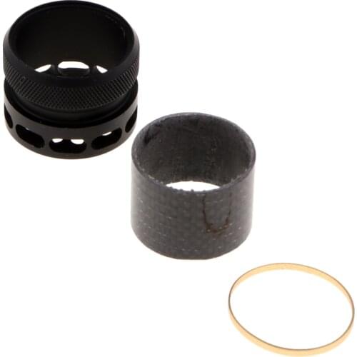 Black Fishing Reel Seat Locking Nut Fishing Rod Handle Accessories