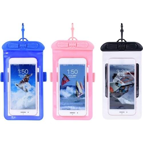 Y4UE Black/ Blue/ Pink Universal Waterproof Phone Pouch Bag Underwater Case Pouch