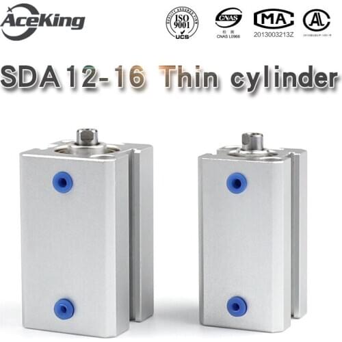 Sda cylinder small pneumatic yadeke type SDAD thin cylinder SDA12/16/20/25/32/40/50/63/80/100x5/10/20/25/30/40/50-SxB