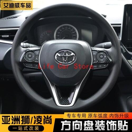 For Toyota AIIion 2021 Steering Wheel Decorative Sequin Frame Interior Sticker