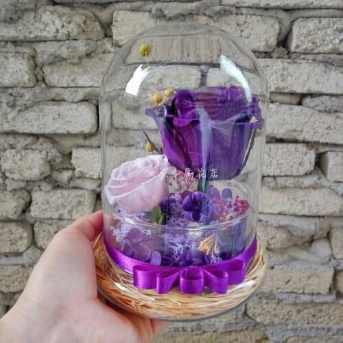 15*22cm Middle Size Fission Glass Base Dome Vase Home Decoration Transparent Split Cover Friend Gift Wedding Live Prop