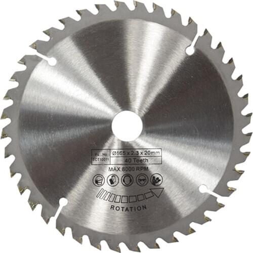 New 165mm 40T 20mm Bore TCT Circular Saw Blade Disc for Dewalt Makita Ryobi