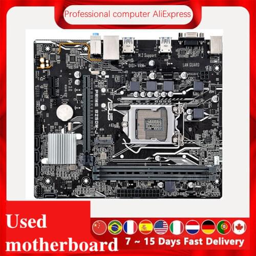 For Asus PRIME B250M-J Original Used Desktop Intel B250 B250M DDR4 Motherboard LGA 1151 i7/i5/i3 USB3.0 SATA3
