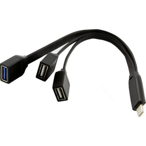 1 to 3 USB USB 3.1 Type C Male To 3 USB 3.0 2.0 Female Connector Hub Splitter Adapter Cable for MacBook Pro