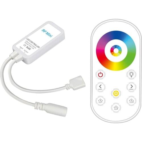 LED Controller Wireless Radio Frequency RF Ultra-Thin Mini Press Full-Color RGB Light Strip Controller