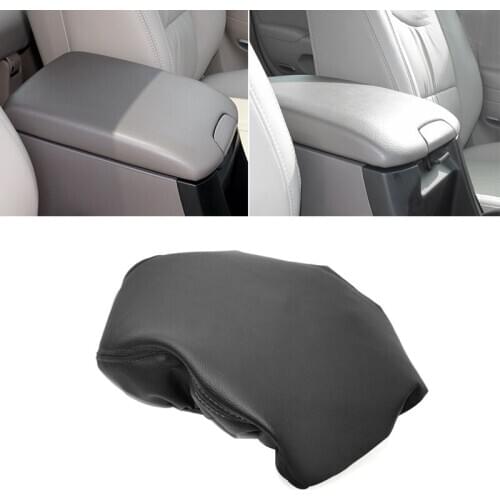 Soft Leather Armrest Cover w/ Sponge For Toyota Prado 2002 2003 2004 2005 2006 2007 Center Console Lid Armrest Box Cover Trim