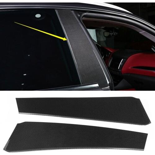 Real Carbon Fiber B Pillar Molding Cover Trim Fit for Maserati Levante 2017 2018 2019 2020