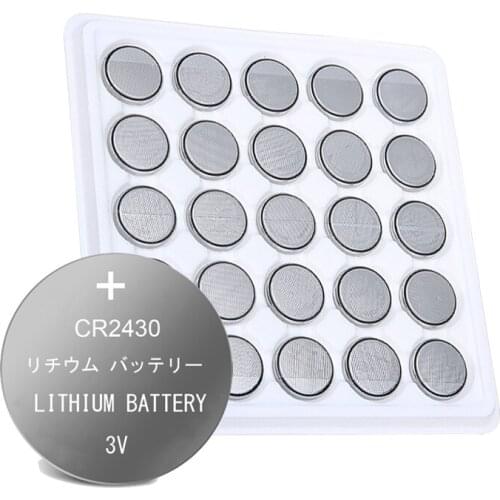 25pcs CR2430 Lithium Battery 3V CR 2430 DL2430 BR2430 ECR2430 for Watch Computer Calculator Control Toys Button Coin Batteries