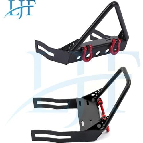 LJF 1pcs Metal RC Rock Crawler Car Front Bumper for 1/10 RC Crawler Axial SCX10 Traxxas TRX4 D90 CC01 Upgrade Parts L148