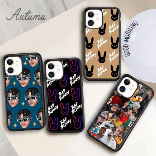 Bad bunny trendy Phone Case for iPhone 11 12 Pro Max mini X XR XS SE 2020 5 6S 7 8 Plus Samsung Galaxy S8 S9 S10 Cover shell