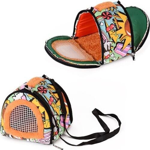 Hamster Carrier Outdoor Travel Small Guinea Pig Rat Chinchillas Hamster Hedgehog Carrier Pounch Bag for Small Animal Carrier