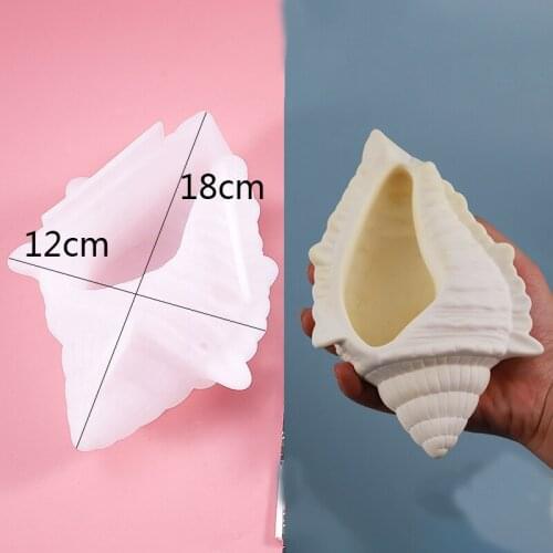3D Conch Shaped Silicone Mould Shell Concrete Plant Pot for DIY Handmade Uv Epoxy Plaster Resin Molds Garding Crafts Flower Pot