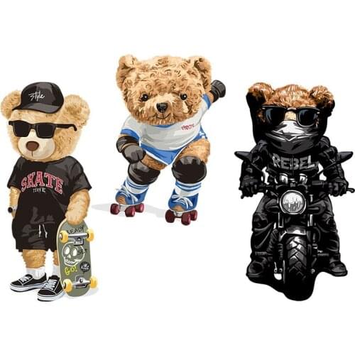Three Ratels QC552 cute Sports Bear Home decoration nursery sticker refrigerator toilet laptop gift Decal