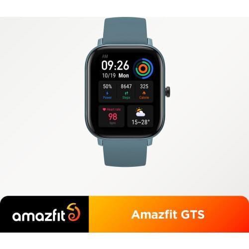 Global Version Amazfit GTS Smart Watch 5ATM Waterproof Smartwatch 14Days Battery GPS Music Control Leather Silicon Strap