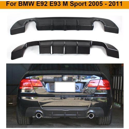 Carbon Fiber Rear Bumper Diffuser Lip Spoiler for BMW E92 E93 M Sport Coupe Convertible Only 2007 - 2013