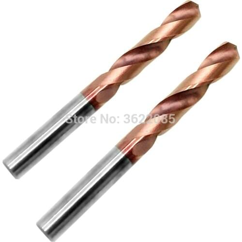 KLOT HRC65 TiCN Coated Solid Carbide Twist Drill Bit 2 2.1 2.2 2.3 2.4 2.5 2.6 2.7 2.8 2.9 3mm Length38mm,60mm,75mm,100mm,120mm