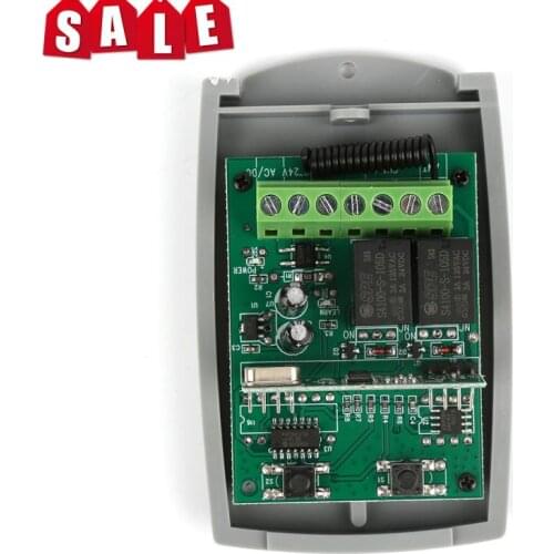 Universal 2 Channel Gate Garage Door Remote Control Receiver 433MHZ Fixed Code And Rolling Code Receiver Remote Control Switch