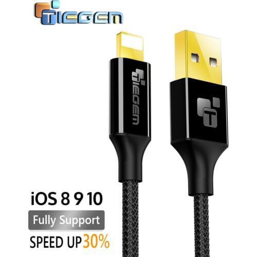 TIEGEM USB Charger Cable for iPhone 5 5s 6s 6 7 Plus Mobile Phone Cable Data Sync wire cord 1m 2m 3m Charging Cable for iOS 9 10