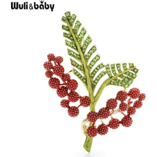 Wuli&baby Luxury Hawthorn Flower Brooches For Women Unisex Top Quality Cubic Zirconia Flower Party Office Brooch Pins Gifts