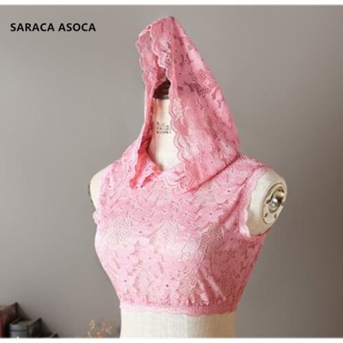 Sleeveless Lace Detachable Collars Hoode Shawl Women All Match Lace Sweater Faek Collar Smock Lady A541