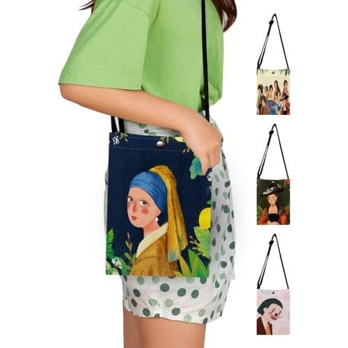 Van Gogh Art Redesign Famous Artist Bag for Woman Crossbody Bag Purses and Handbags Lady Casual Mini Message Bag Pouch