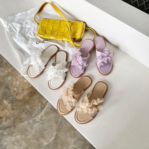 Women Slippers 2021 Summer Fashion Design Cross Band Open Toe Flats Vintage Casual Slides Outdoor Beach Female Flip Flops