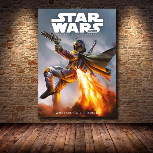 Classic Movie Star Wars The Mandalorian Boba Fett Art Creative Poster Canvas Painting Living Room Bedroom Decoration Cuadros