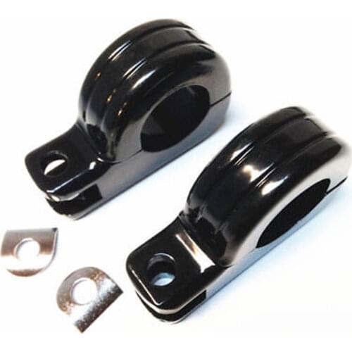 1 1/4" Engine Guard Footpeg Clamps Cruiser Chopper Bobber Cafe Racer Motorbike