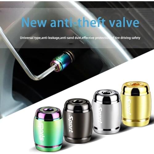 1Set Anti-theft Sport Tire Valve Dust Caps Dustproof Tire Cap Valve Stem Caps for Cars , Bike, Moto New