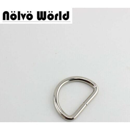 100pcs 38mm 5.0mm polished inside silver opened d ring belt buckle,zinc alloy hardware metal D ring